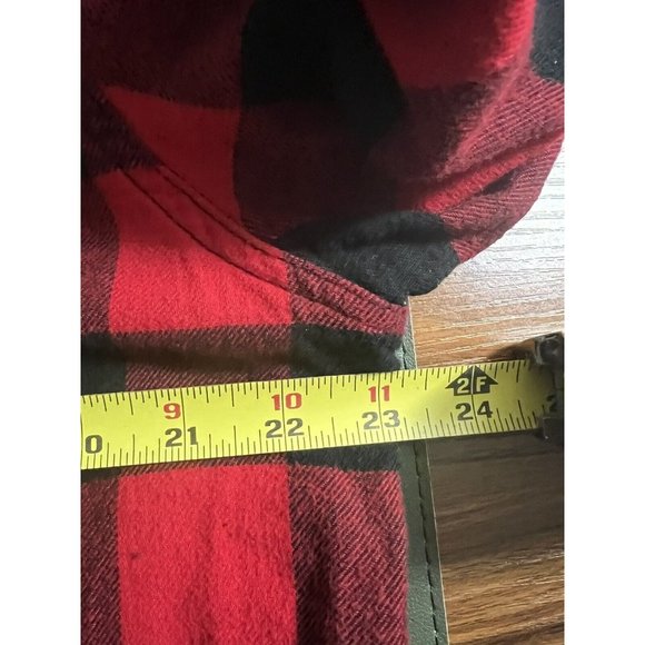 MOSSIMO SUPPLY CO Buffalo Plaid FLANNEL Shirt Red Black Check XL - Picture 10 of 11